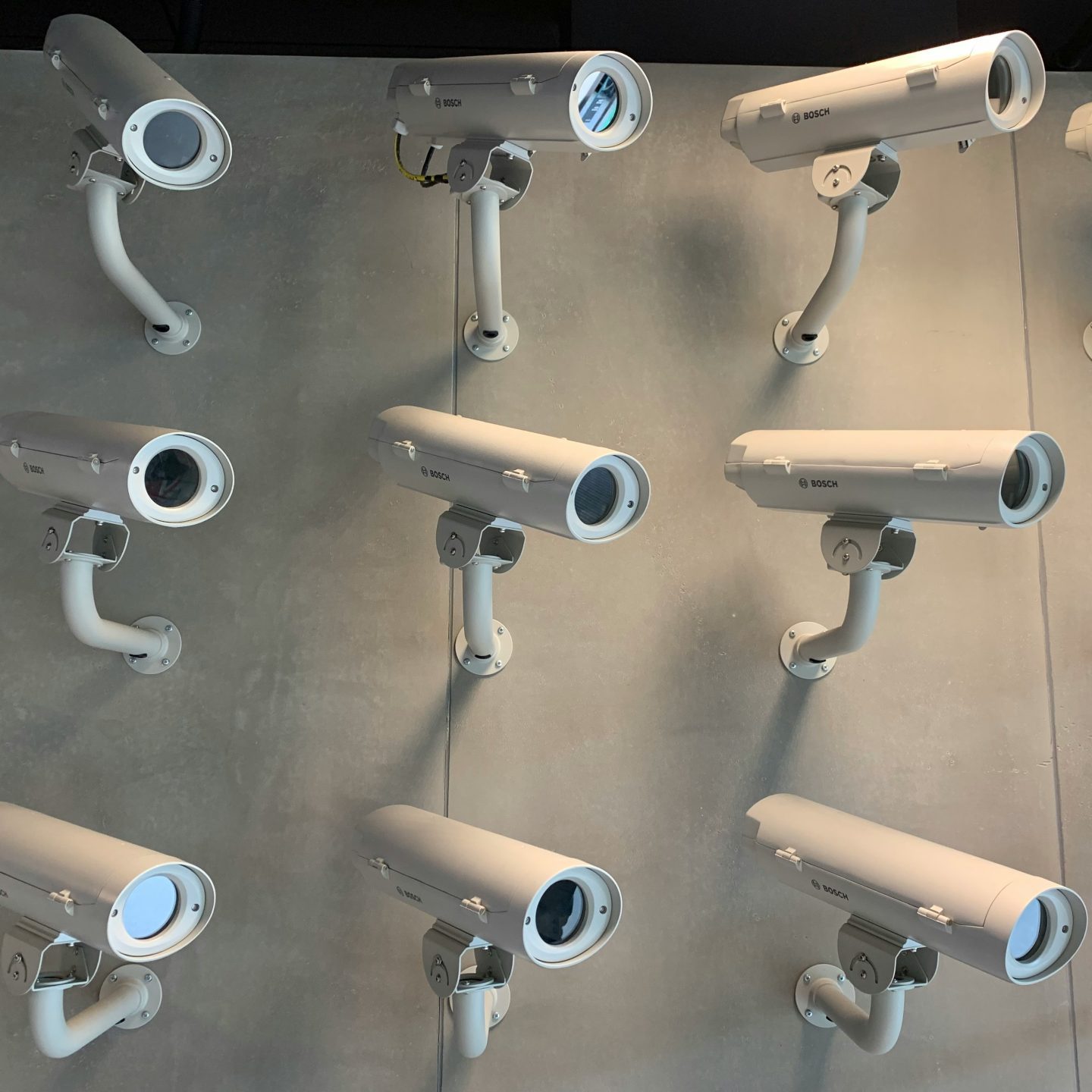 white bullet security camera lot